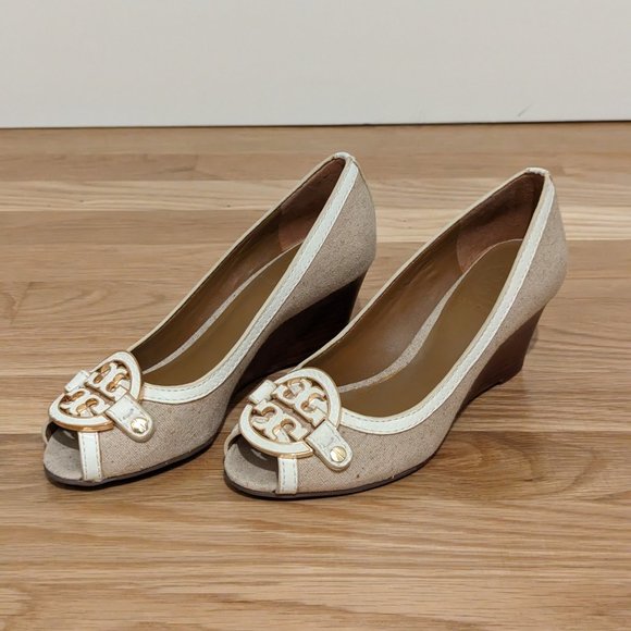 Tory Burch Amanda Wedge Natural - Size 5 - Picture 4 of 4